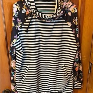 Striped Floral Women's Top